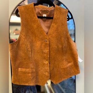 Pendleton Suede Leather Vest Size XL